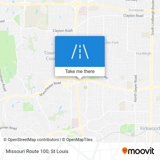 Missouri Route 100 map