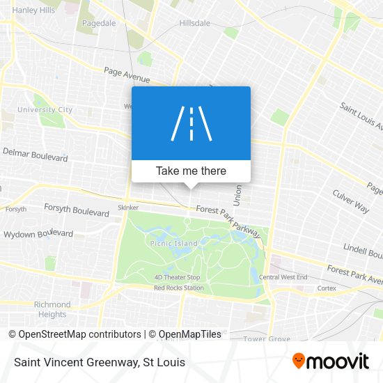 Saint Vincent Greenway map