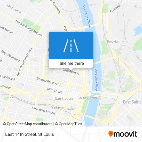 East 14th Street map