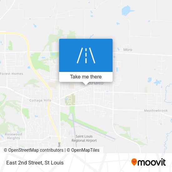 Mapa de East 2nd Street