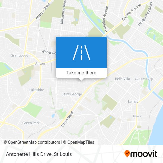 Antonette Hills Drive map