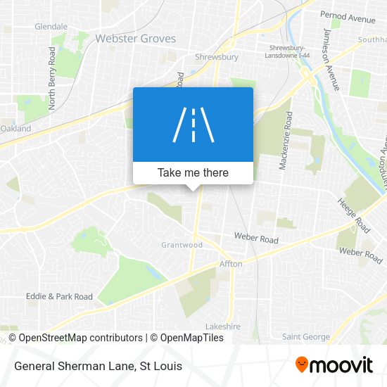 General Sherman Lane map
