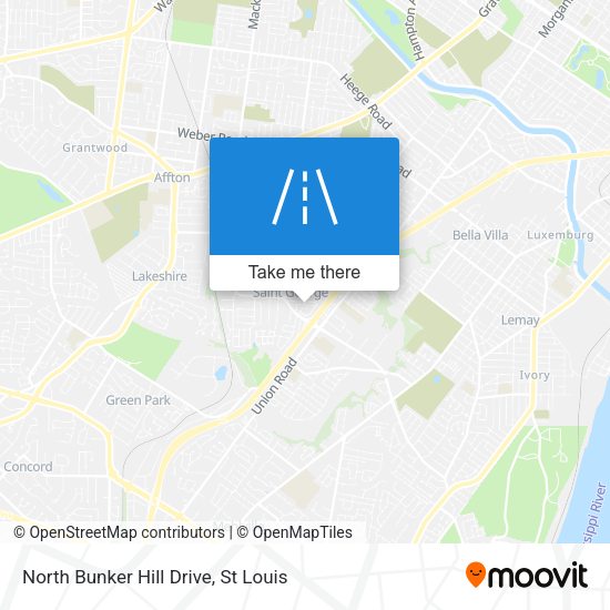 North Bunker Hill Drive map