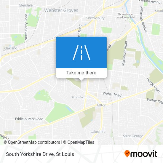Mapa de South Yorkshire Drive