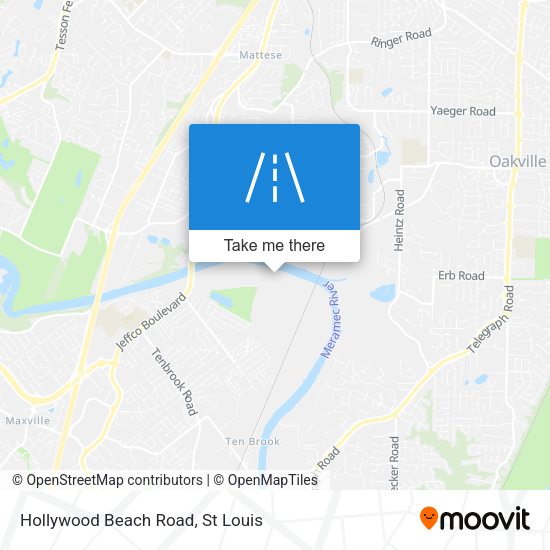 Hollywood Beach Road map