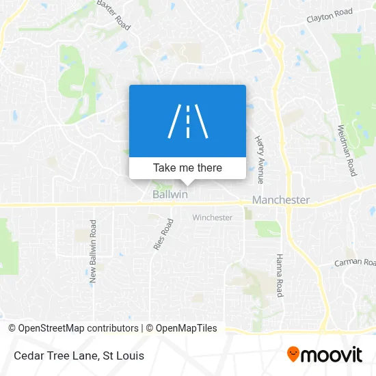 Cedar Tree Lane map