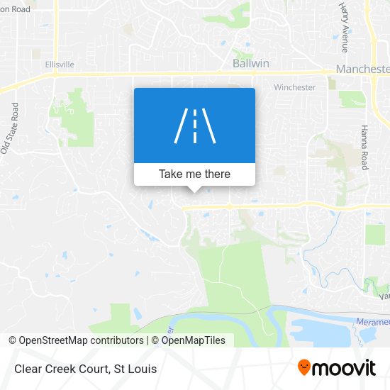 Mapa de Clear Creek Court
