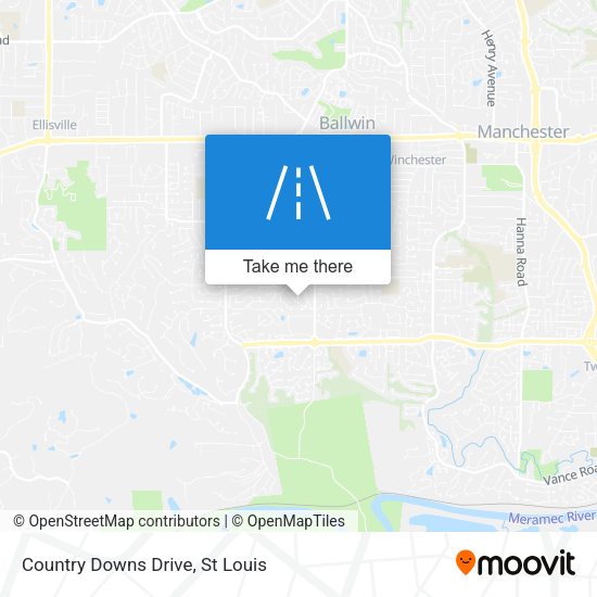 Country Downs Drive map