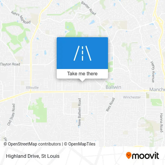 Highland Drive map