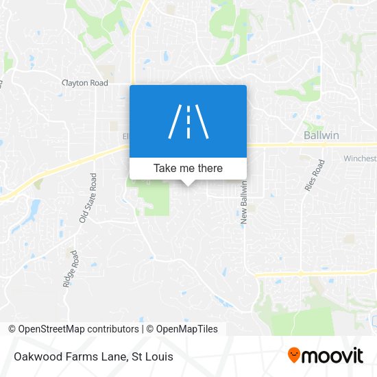 Mapa de Oakwood Farms Lane