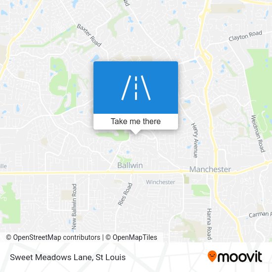Sweet Meadows Lane map