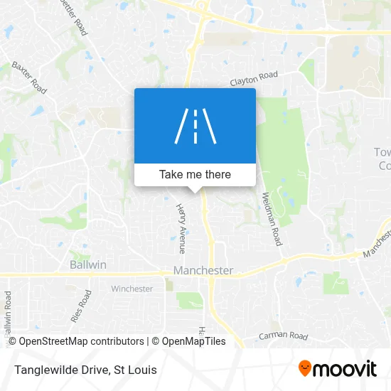 Tanglewilde Drive map