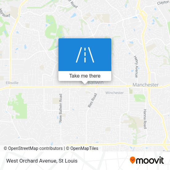 West Orchard Avenue map