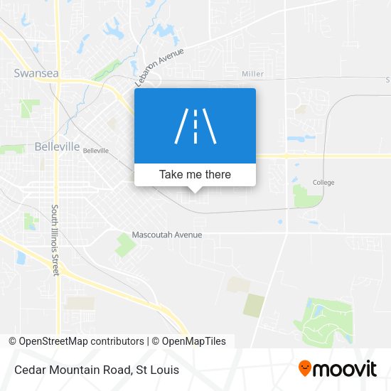 Cedar Mountain Road map