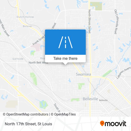 North 17th Street map