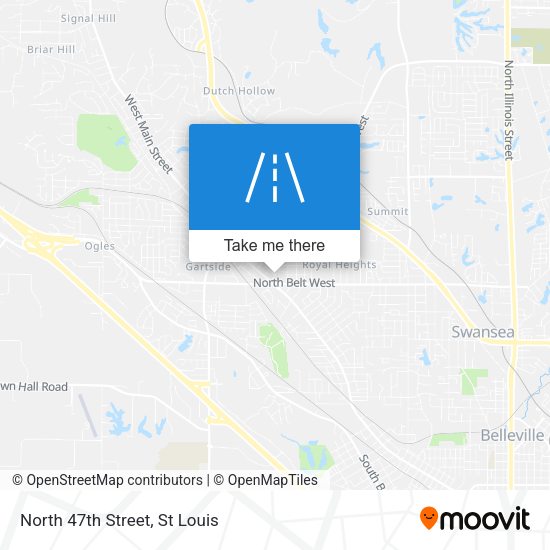 North 47th Street map