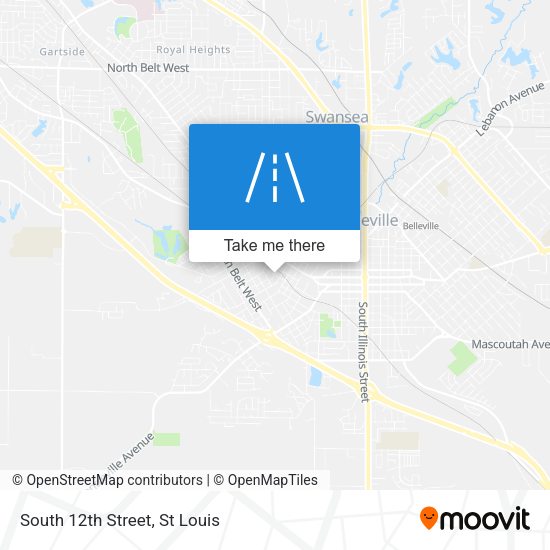 Mapa de South 12th Street