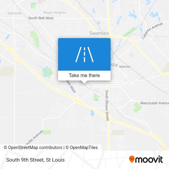 Mapa de South 9th Street