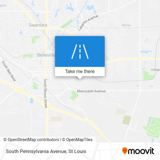 Mapa de South Pennsylvania Avenue