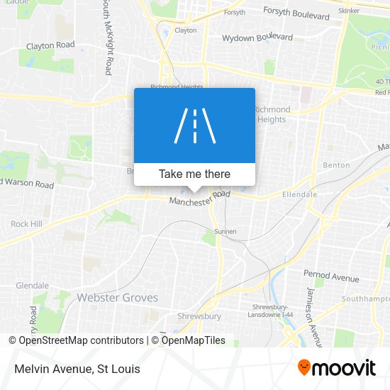 Mapa de Melvin Avenue