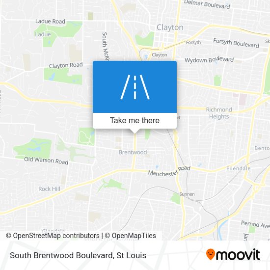 South Brentwood Boulevard map
