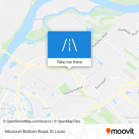 Mapa de Missouri Bottom Road