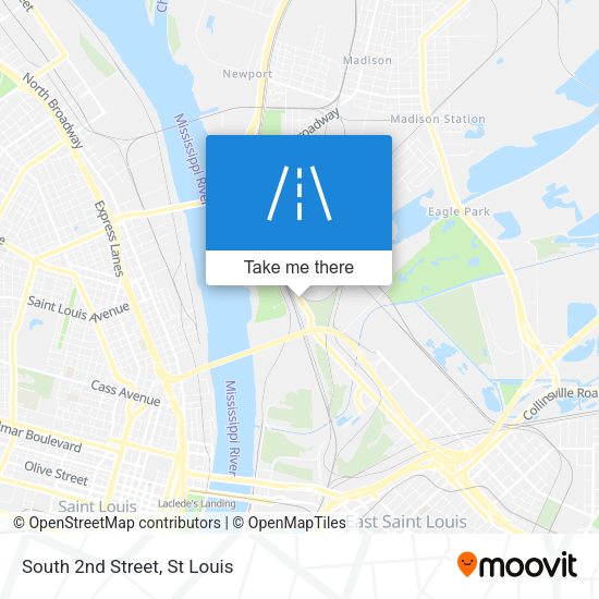 Mapa de South 2nd Street