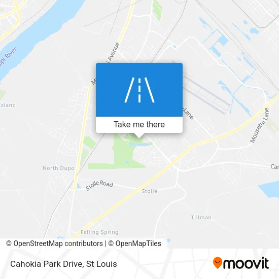 Cahokia Park Drive map