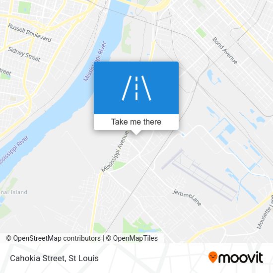 Mapa de Cahokia Street