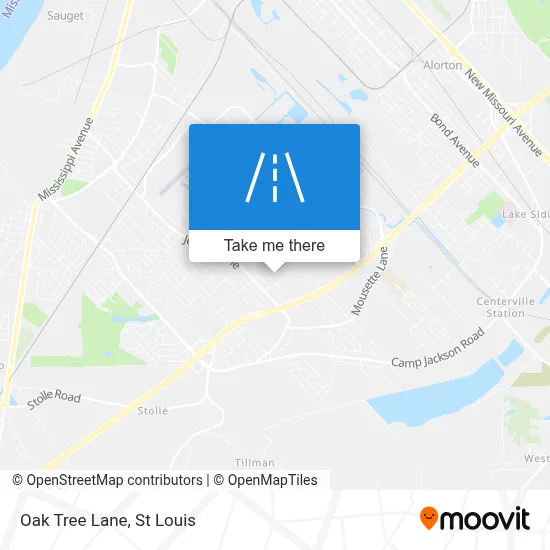 Oak Tree Lane map