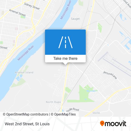 Mapa de West 2nd Street