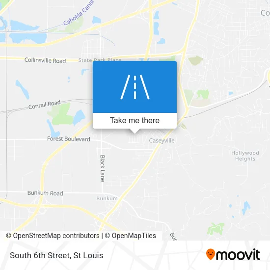South 6th Street map