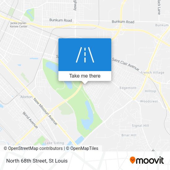 North 68th Street map