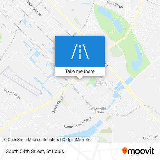 South 54th Street map