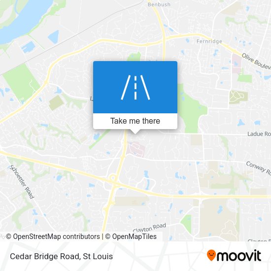 Cedar Bridge Road map