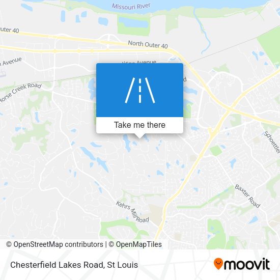 Chesterfield Lakes Road map