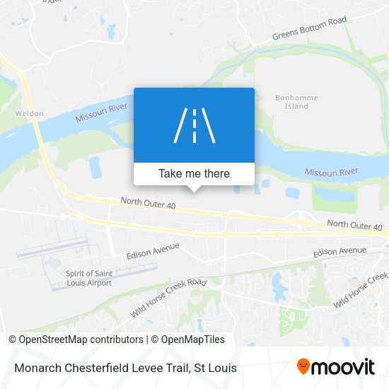 Mapa de Monarch Chesterfield Levee Trail