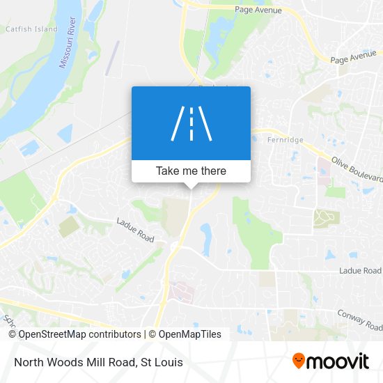 North Woods Mill Road map