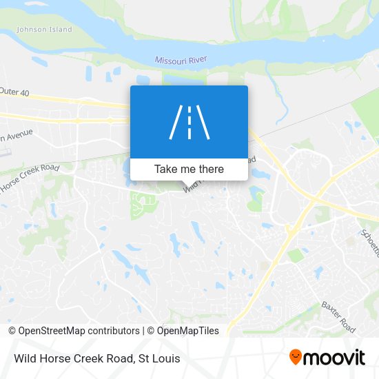Wild Horse Creek Road map