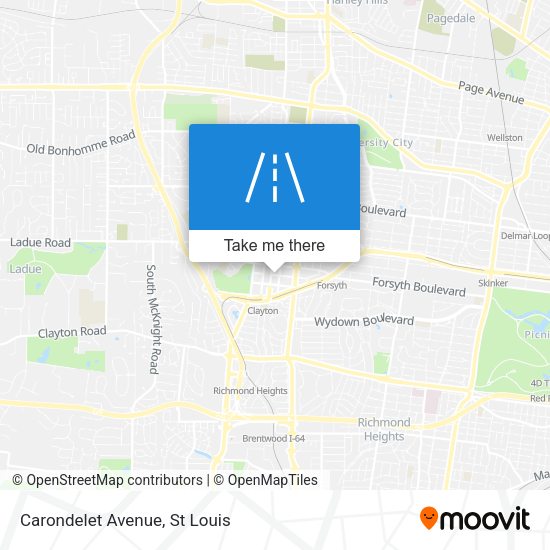 Mapa de Carondelet Avenue