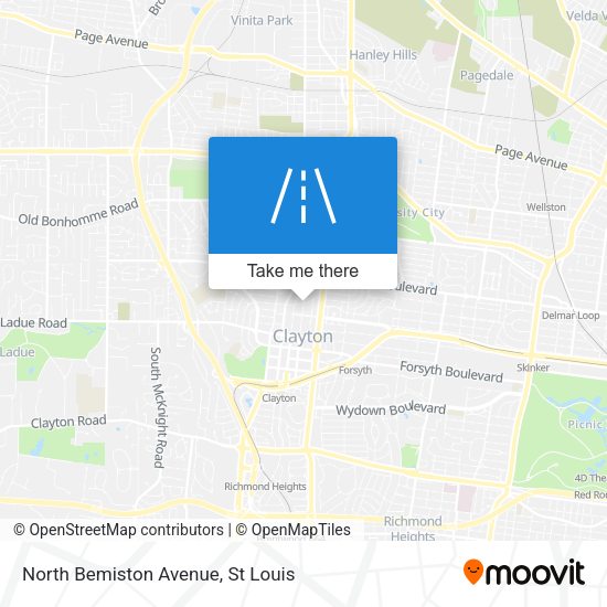 North Bemiston Avenue map