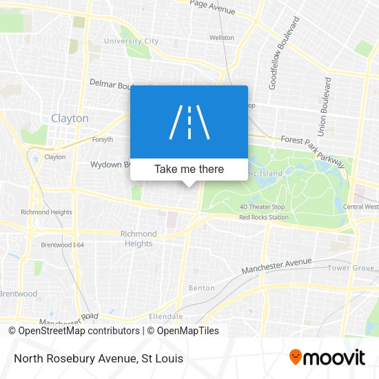 North Rosebury Avenue map