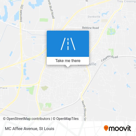 MC Affee Avenue map