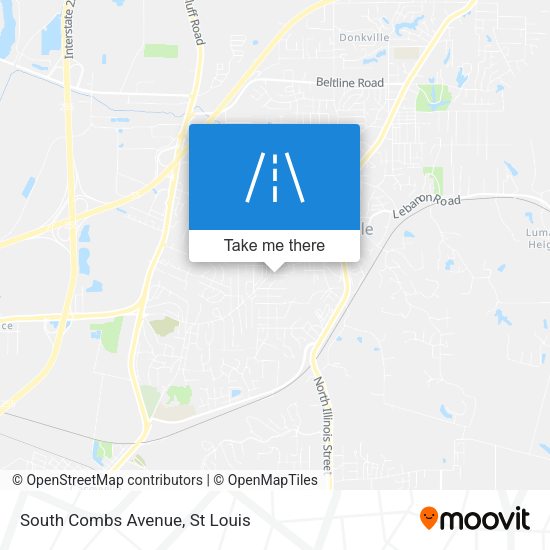 South Combs Avenue map