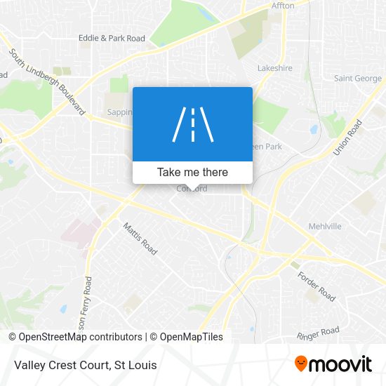 Valley Crest Court map