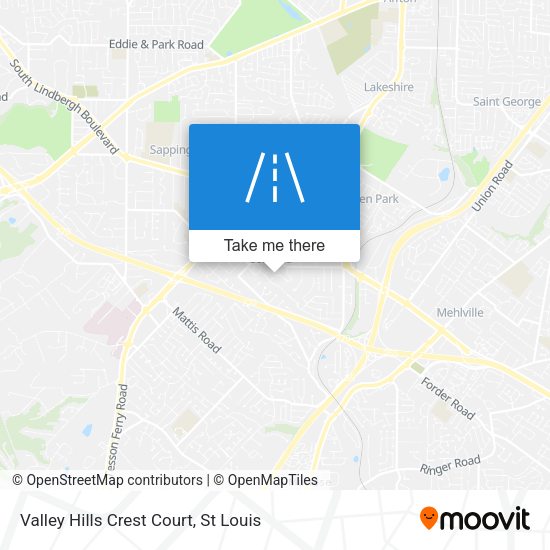 Valley Hills Crest Court map