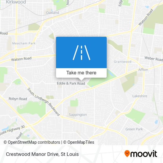 Crestwood Manor Drive map