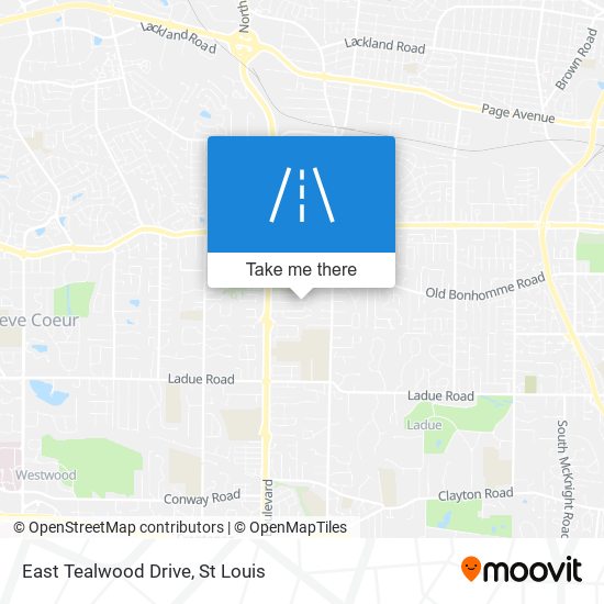 East Tealwood Drive map