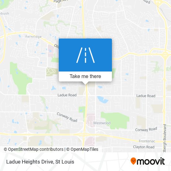 Ladue Heights Drive map