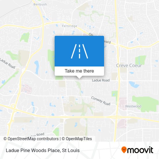 Ladue Pine Woods Place map